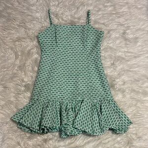 Willa Story Charming Green Checkered Dress